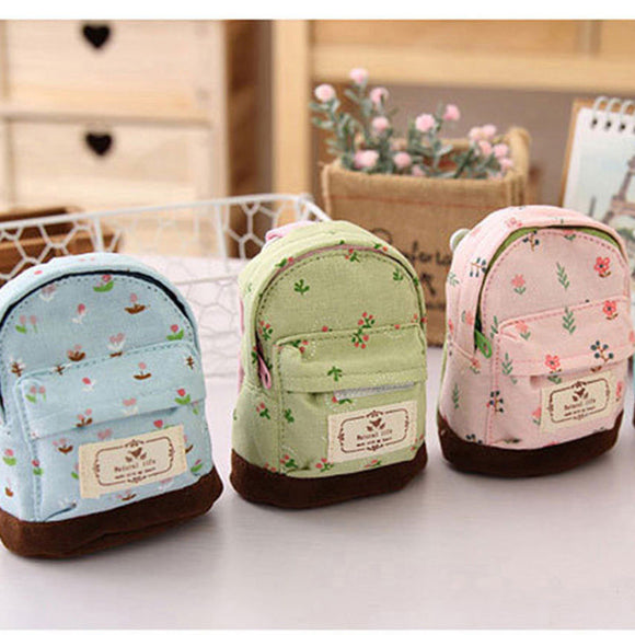Mini Floral Backpack Coin Purse