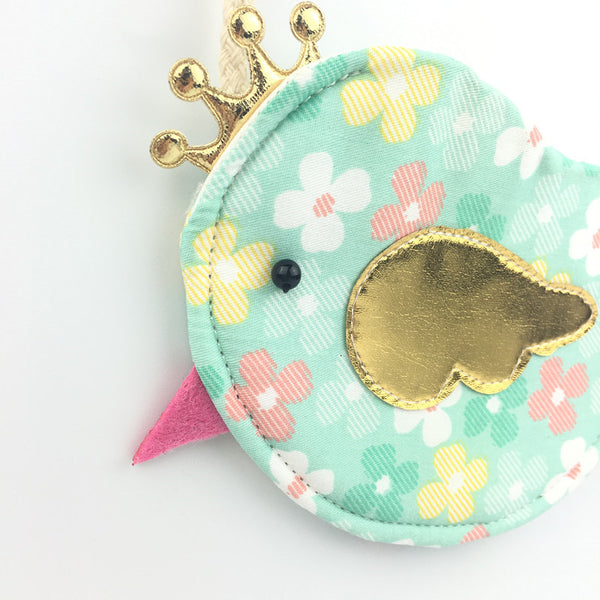 Gold Crown Little Bird Purse