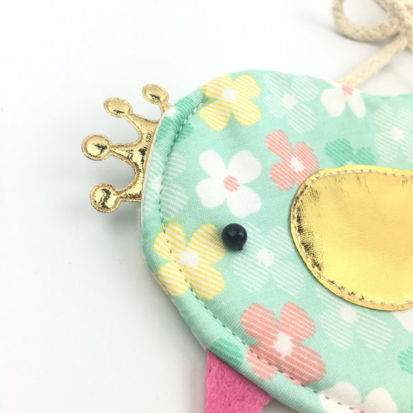 Gold Crown Little Bird Purse