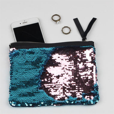 Fashion Sequins Two-Tone Purse