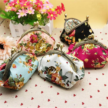 Retro Floral Coin Purses