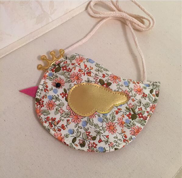 Gold Crown Little Bird Purse